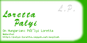 loretta palyi business card